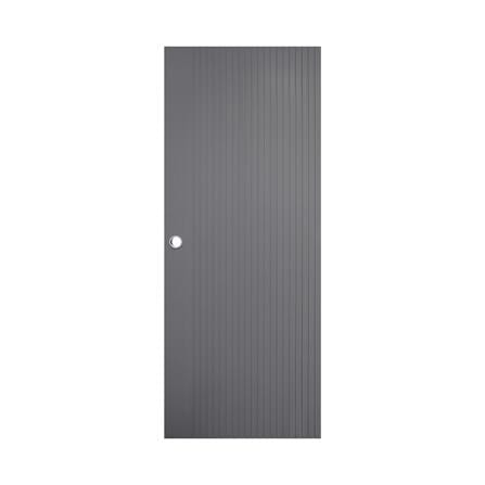 ประตูภายนอก UPVC เจาะลูกบิด ECO-DOOR UX1 80x200 ซม. สีเทา_0