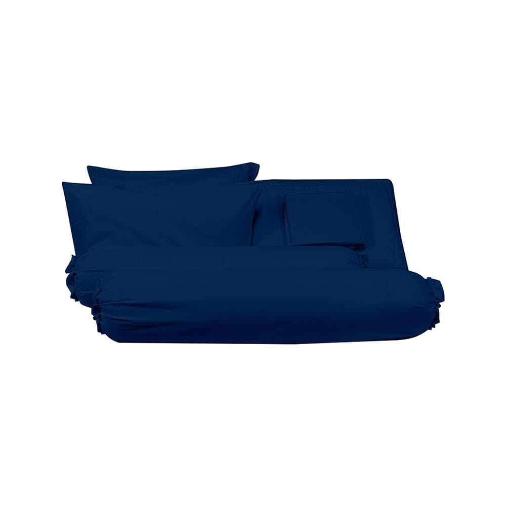 ชุดผ้าปูที่นอน 6 ฟุต (ชุด 6 ชิ้น) PICASSO SMILE สี NAVY BLUE