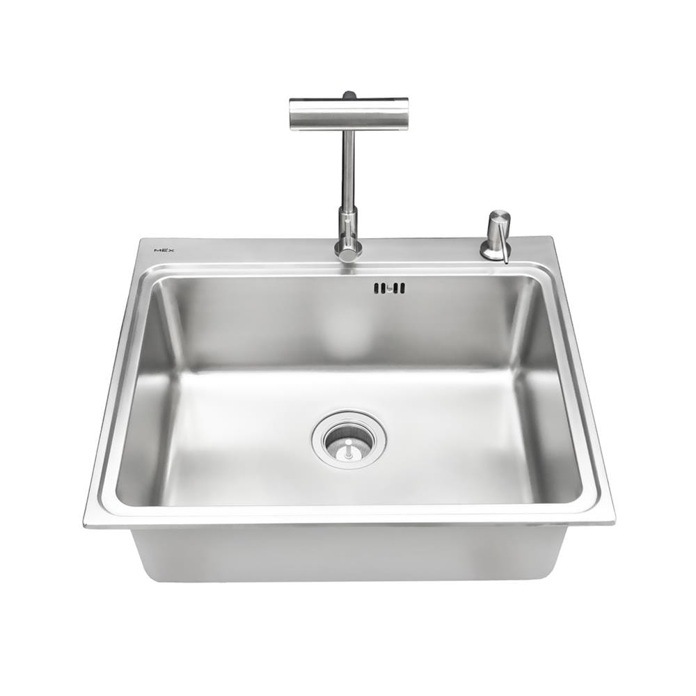 ซิงค์ฝัง 1 หลุม MEX BIX60BM-MF 61.5 ซม. สีเงิน