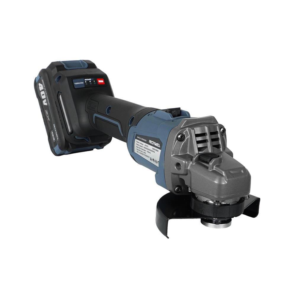 เครื่องเจียรไร้สาย 4 นิ้ว (พร้อมแบตเตอรี่) ROWEL DGD100ZX 40 โวลต์