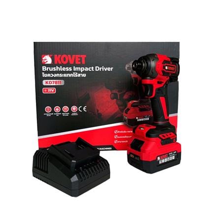 ไขควงกระแทกไร้สาย (พร้อมแบตเตอรี่) KOVET KD7811 21 โวลต์_4