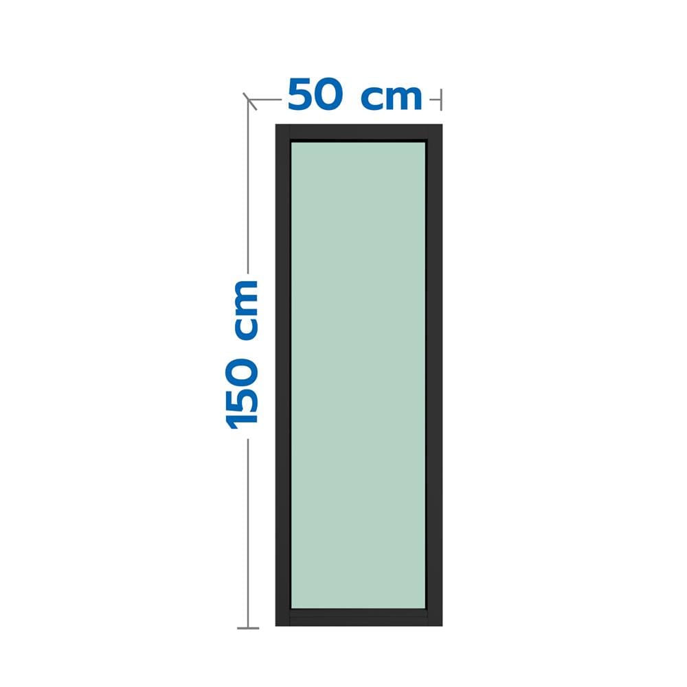 ช่องแสงหน้าต่างอะลูมิเนียม KPA 50x150 ซม. สีดำ