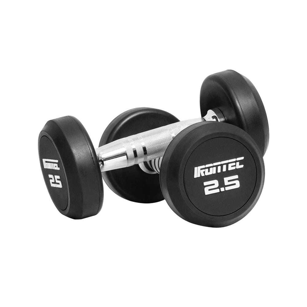 ดัมเบลทรงกลมหุ้มยาง IRONTEC 2.5 กก. (2 ชิ้น)