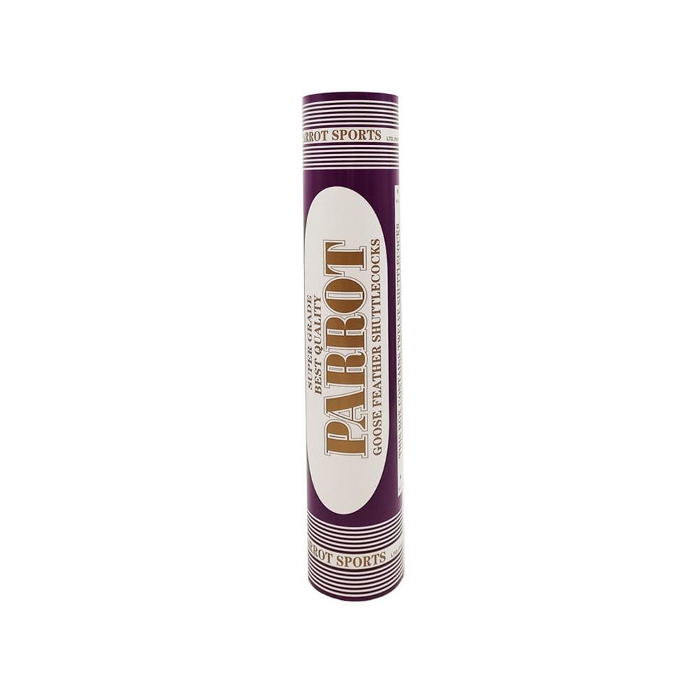 ลูกขนไก่ PARROT SUPER GRADE สีม่วง (แพ็ก 12 ลูก)