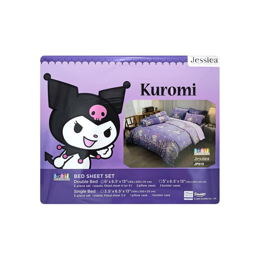 ชุดผ้าปูที่นอน 5 ฟุต (ชุด 5 ชิ้น) JESSICA KUROMI 21074-JP019