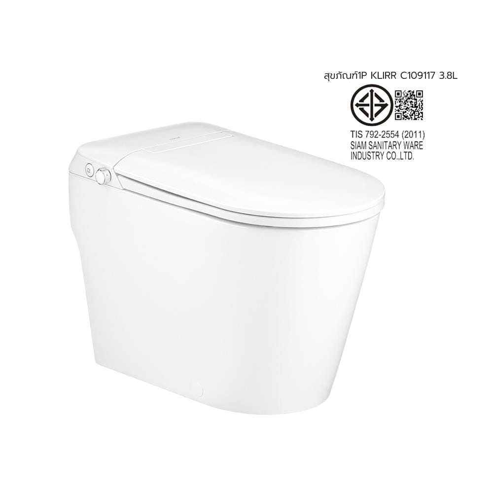สุขภัณฑ์ 1 ชิ้น COTTO KLIRR C109117 3.8 ลิตร สีขาว