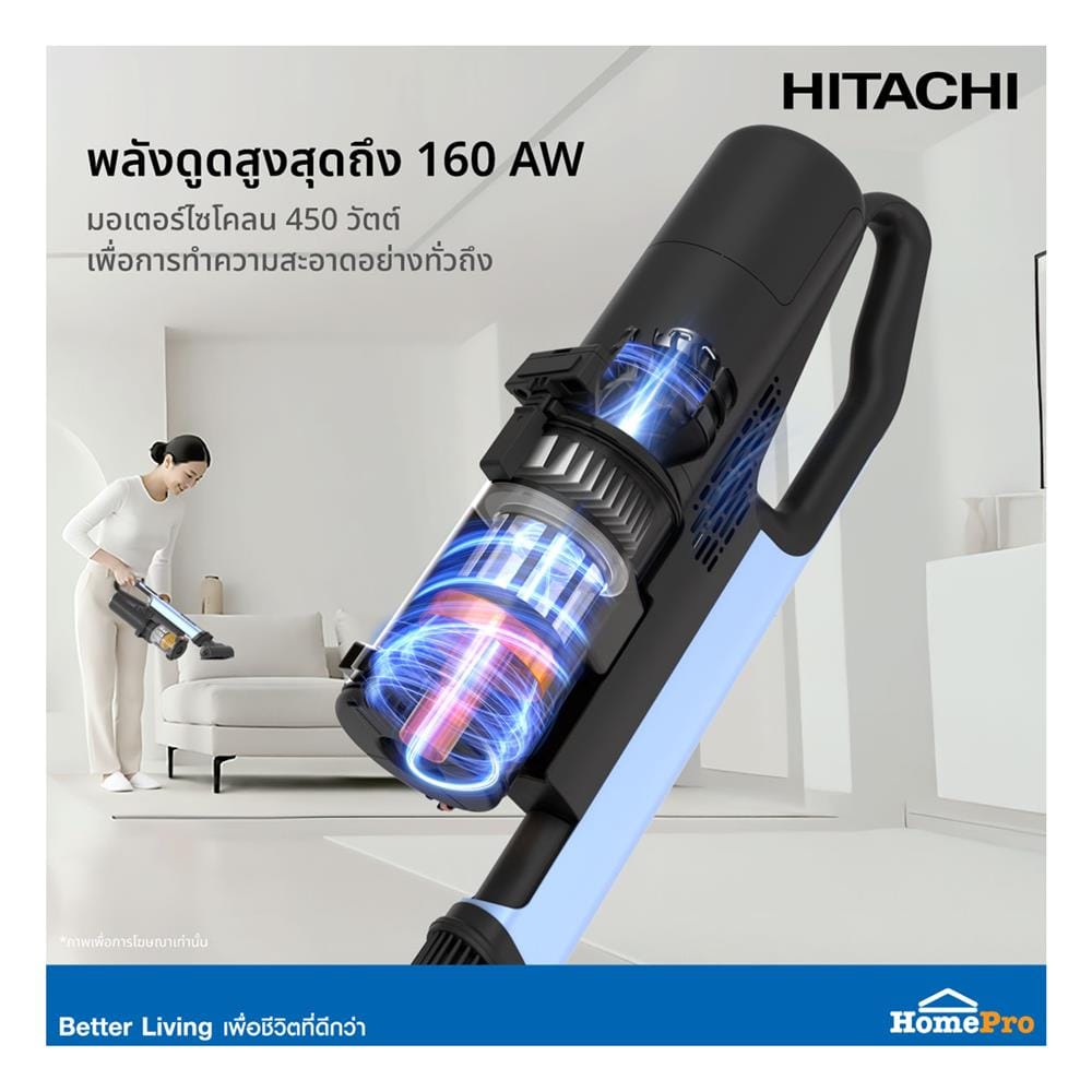เครื่องดูดฝุ่นแบบด้าม HITACHI PV-XH4QMBCTH
