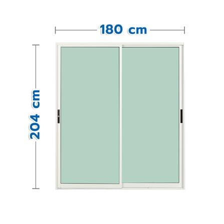 ประตูบานเลื่อน อะลูมิเนียม S-S มุ้ง KPA KPA111 180x204 ซม. สีขาว_0