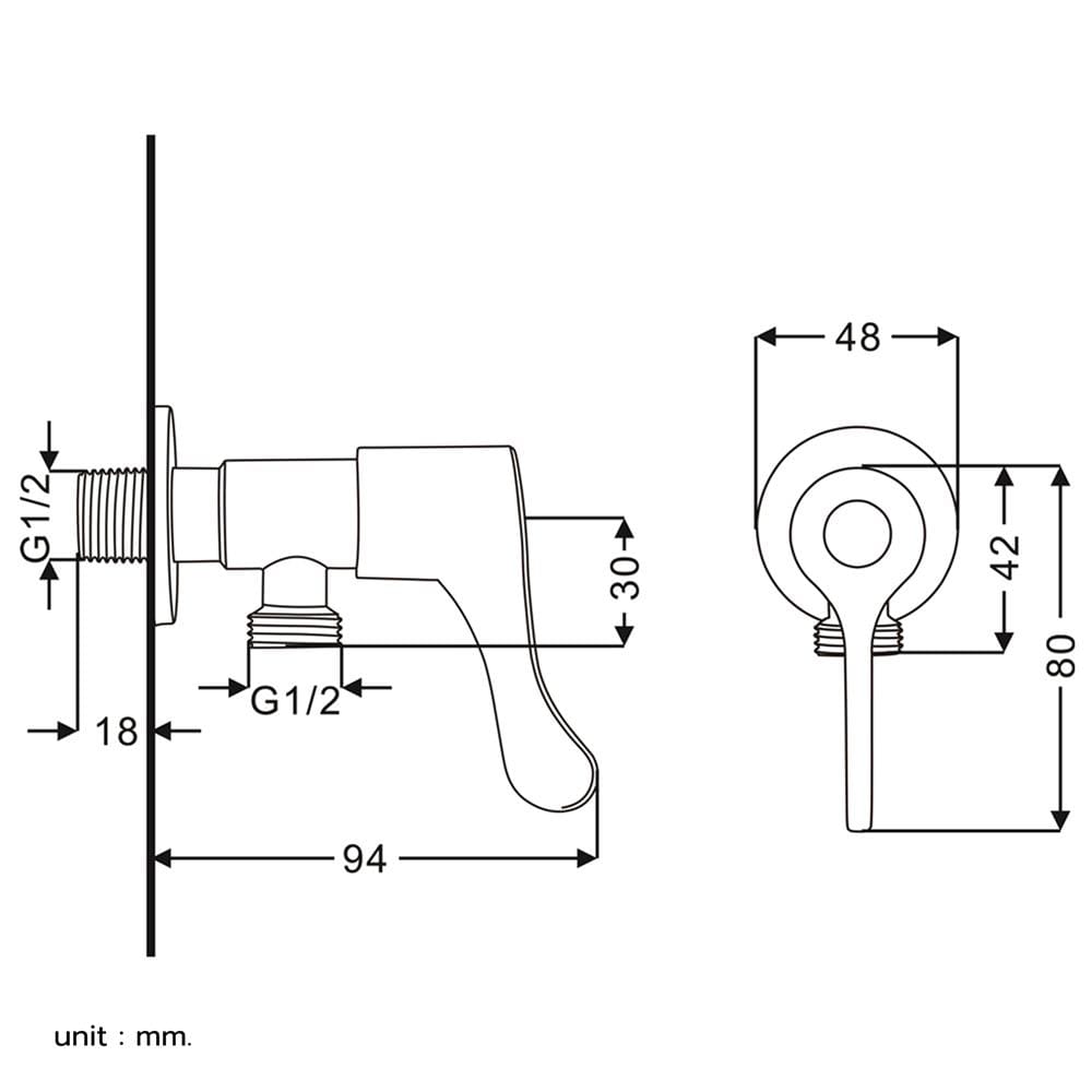 วาล์วฝักบัว 1 ทาง BEN C311-VALVE