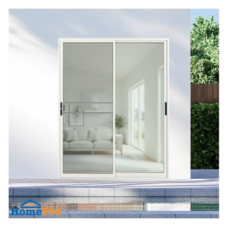 ประตูบานเลื่อน อะลูมิเนียม S-S มุ้ง KPA KPA111 160x204 ซม. สีขาว_1