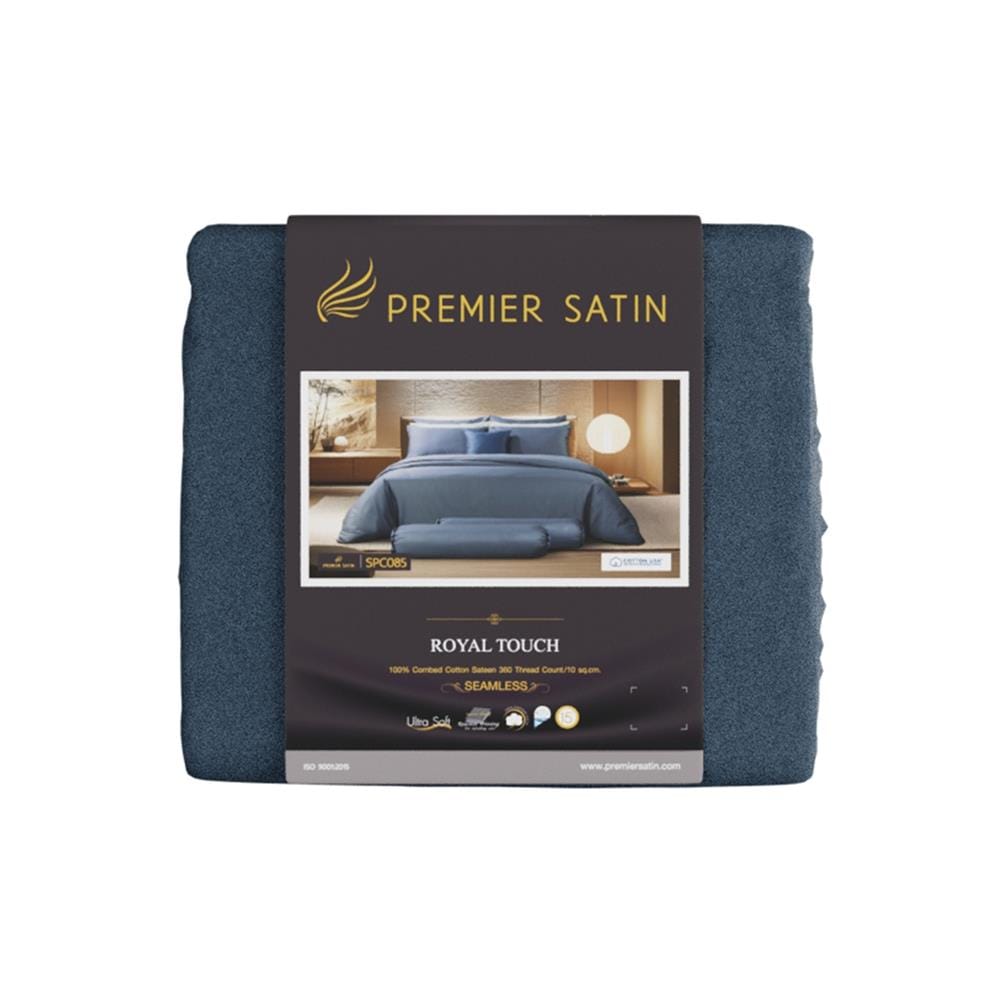 ชุดผ้าปูที่นอน 5 ฟุต (ชุด 3 ชิ้น) PREMIER SATIN ROYAL TOUCH SOLID SPC085