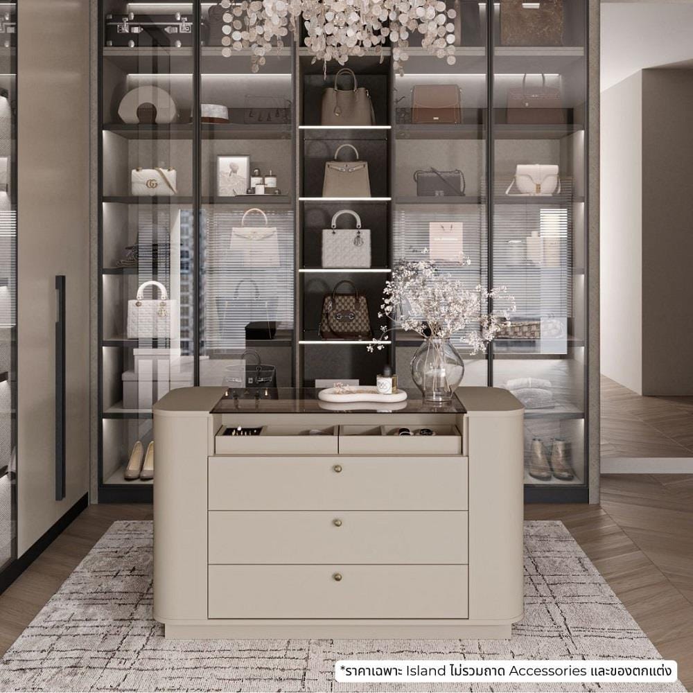 ตู้ลิ้นชัก SB FURNITURE CURVIA 19249303 127 ซม. สีพาสเทล่า ครีม