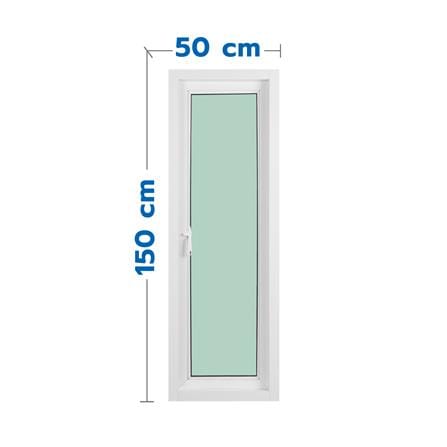 หน้าต่างบานเปิด อะลูมิเนียม มุ้ง KPA 50x150 ซม. สีขาว_0