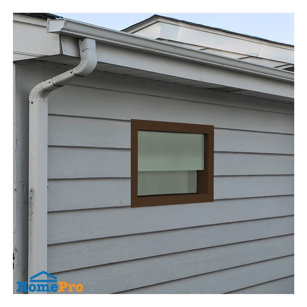 หน้าต่างบานกระจกซ้อน อะลูมิเนียม KPA 60x40 ซม. สีชา