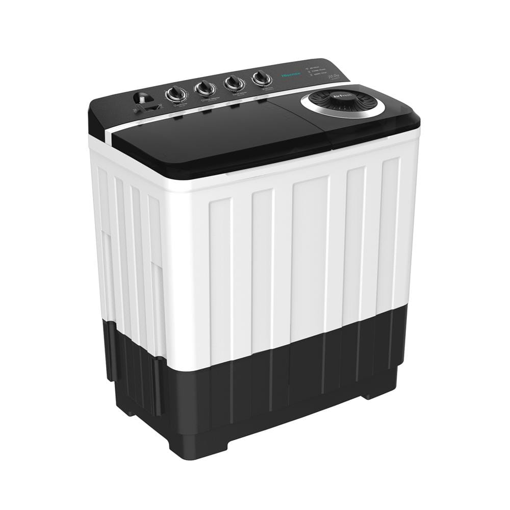 เครื่องซักผ้า 2 ถัง HISENSE WS200D10 20 กก. สีขาว-ดำ