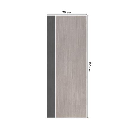 ประตูห้องน้ำ UPVC ไม่เจาะลูกบิด ECO-DOOR PB1 เซาะร่อง 70x180 ซม. สีเทา ทูโทน_3
