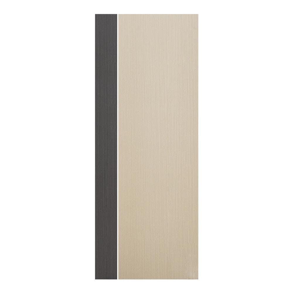 ประตูห้องน้ำ UPVC ไม่เจาะลูกบิด ECO-DOOR PD1 เซาะร่อง 70x180 ซม. สีครีม ทูโทน