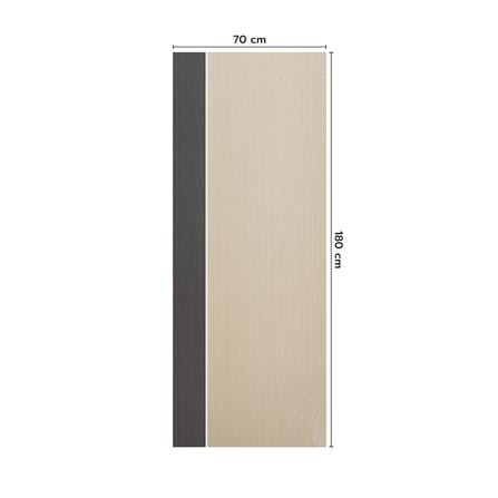 ประตูห้องน้ำ UPVC ไม่เจาะลูกบิด ECO-DOOR PD1 เซาะร่อง 70x180 ซม. สีครีม ทูโทน_3