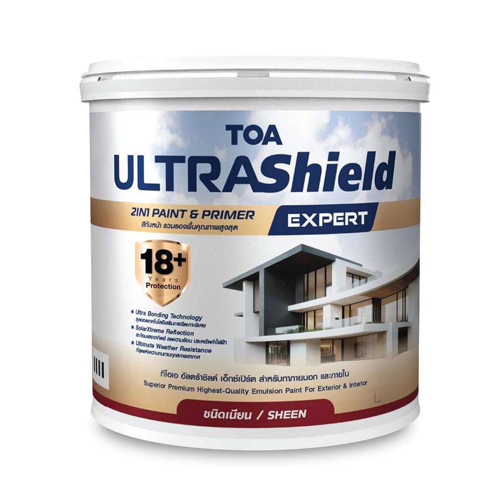 สีน้ำทาภายนอก ชนิดเนียน TOA ULTRASHIELD EXPERT SHEEN BASE B 1 แกลลอน