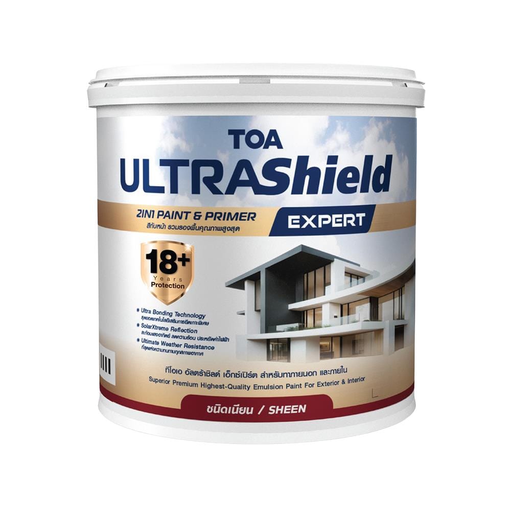 สีน้ำทาภายนอก ชนิดเนียน TOA ULTRASHIELD EXPERT SHEEN BASE D 1 แกลลอน