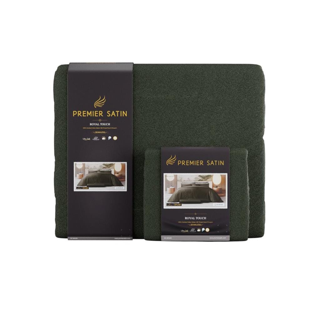 ชุดผ้าปูที่นอน 6 ฟุต (ชุด 6 ชิ้น) PREMIER SATIN ROYAL TOUCH SOLID SPC081