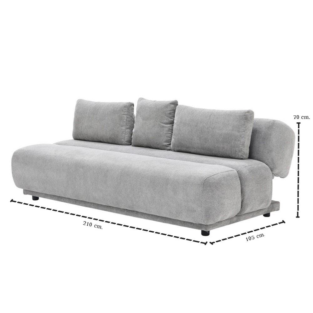โซฟาเบด 3 ที่นั่ง SB FURNITURE CHAUNCY 19243063 สีเทา