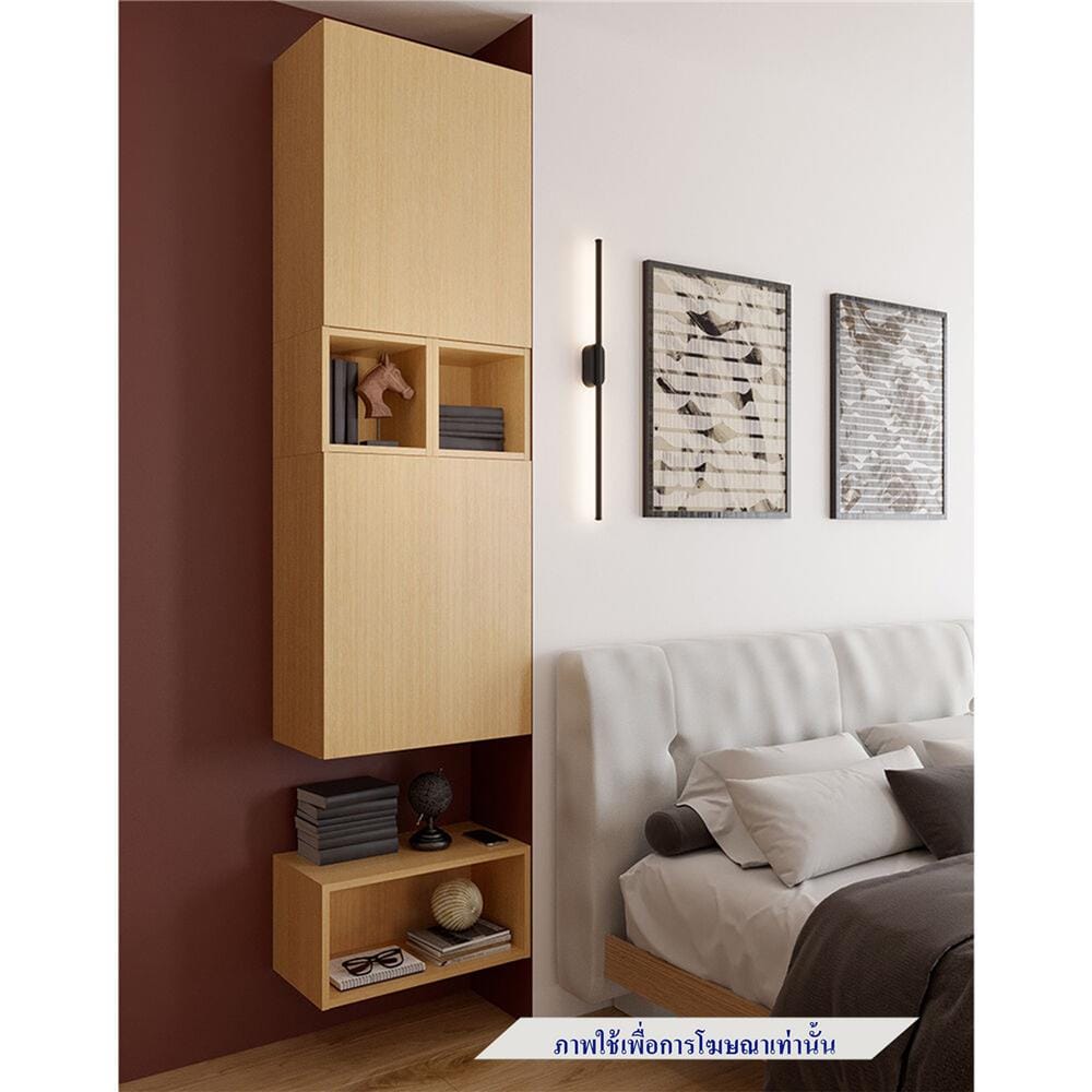 ตู้แขวนผนัง SB FURNITURE WISEST 19239335 สีโมนาโค โอ๊ค