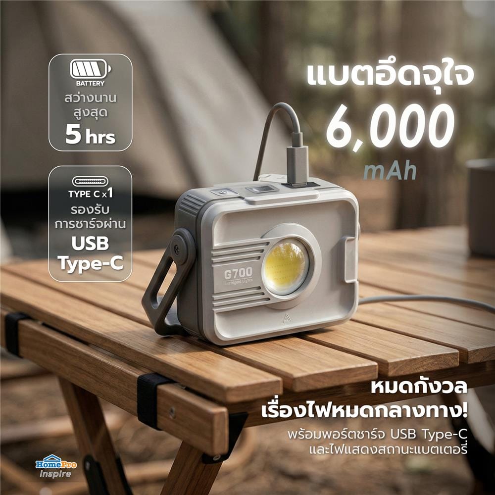 ไฟฉาย LED WORK LIGHT ELECKTA LP01 1200 ลูเมน 10 วัตต์ DAYLIGHT
