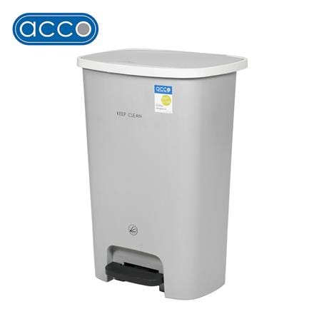 ถังขยะเหยียบเหลี่ยม ACCO SOFT CLOSE 50 ลิตร สีเทา_0
