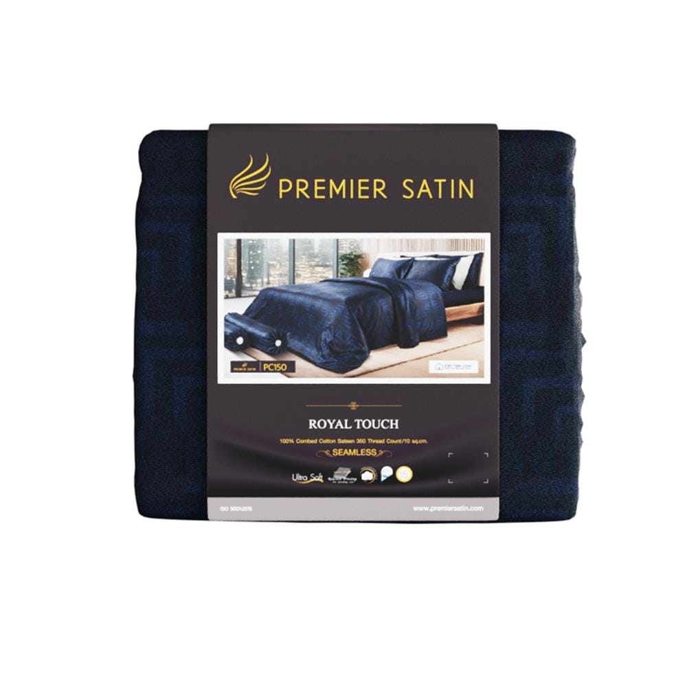 ชุดผ้าปูที่นอน 6 ฟุต (ชุด 3 ชิ้น) PREMIER SATIN ROYAL TOUCH PRINT PC150
