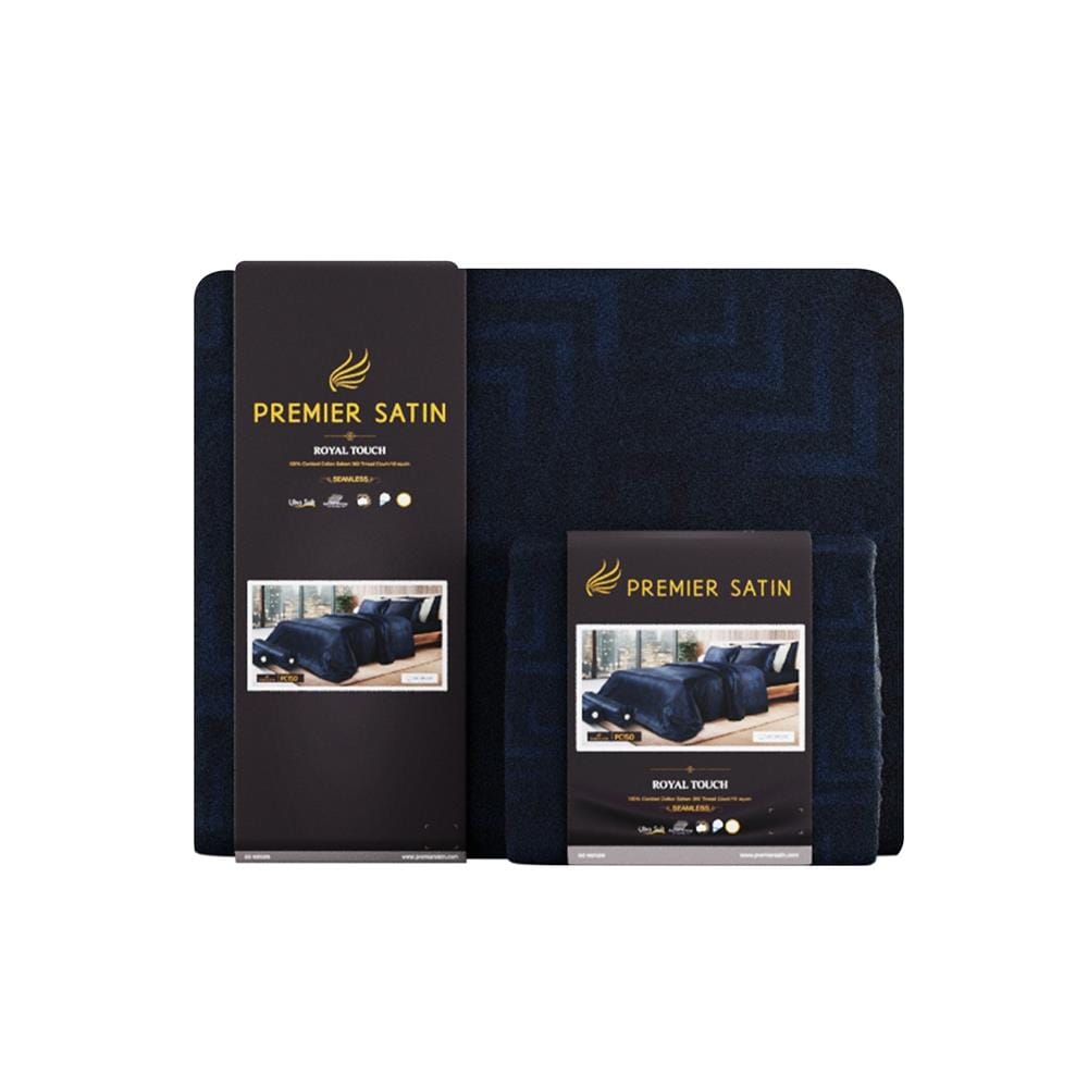 ชุดผ้าปูที่นอน 5 ฟุต (ชุด 6 ชิ้น) PREMIER SATIN ROYAL TOUCH PRINT PC150