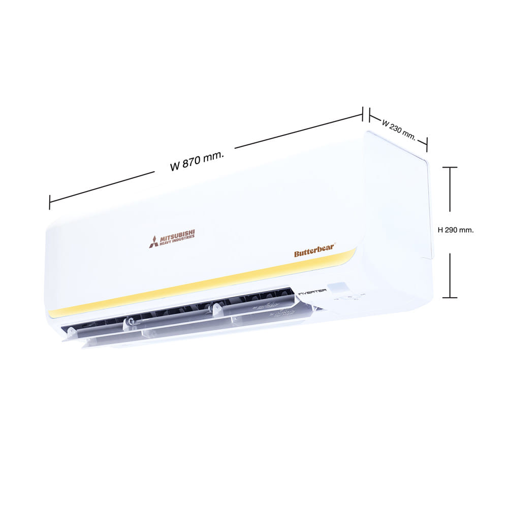 แอร์ผนัง MITSUBISHI HEAVY DUTY BUTTA SERIES SRK18YYS-W1/B 18244 บีทียู อินเวอร์เตอร์