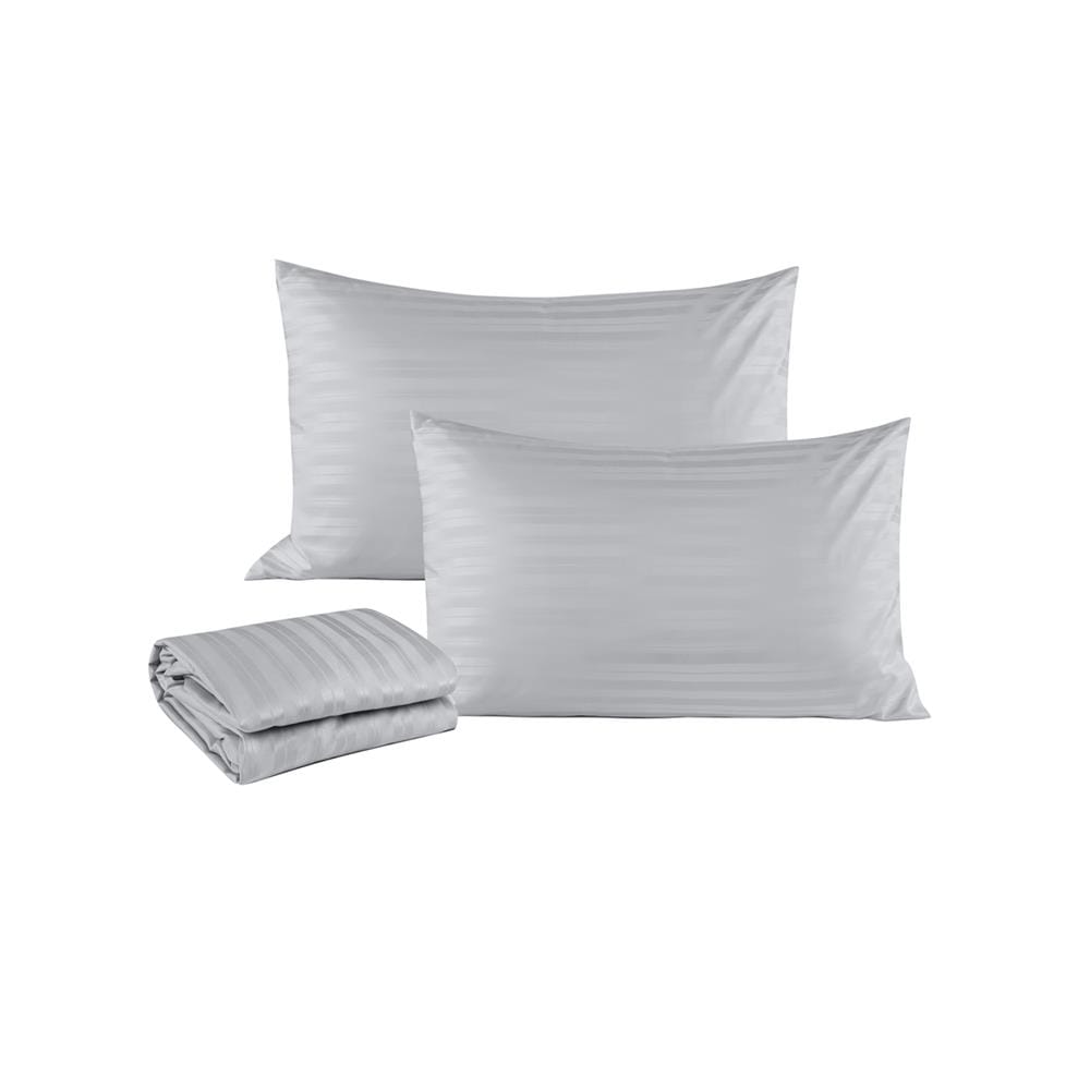 ชุดผ้าปูที่นอน 5 ฟุต (ชุด 3 ชิ้น) HOME LIVING STYLE LAMOON สี GREY