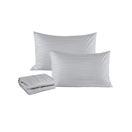 ชุดผ้าปูที่นอน 5 ฟุต (ชุด 3 ชิ้น) HOME LIVING STYLE LAMOON สี GREY_2