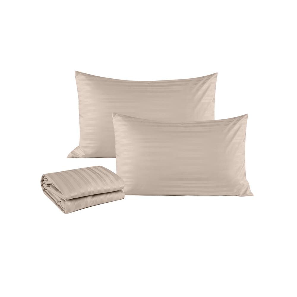 ชุดผ้าปูที่นอน 6 ฟุต (ชุด 3 ชิ้น) HOME LIVING STYLE LAMOON สี BEIGE