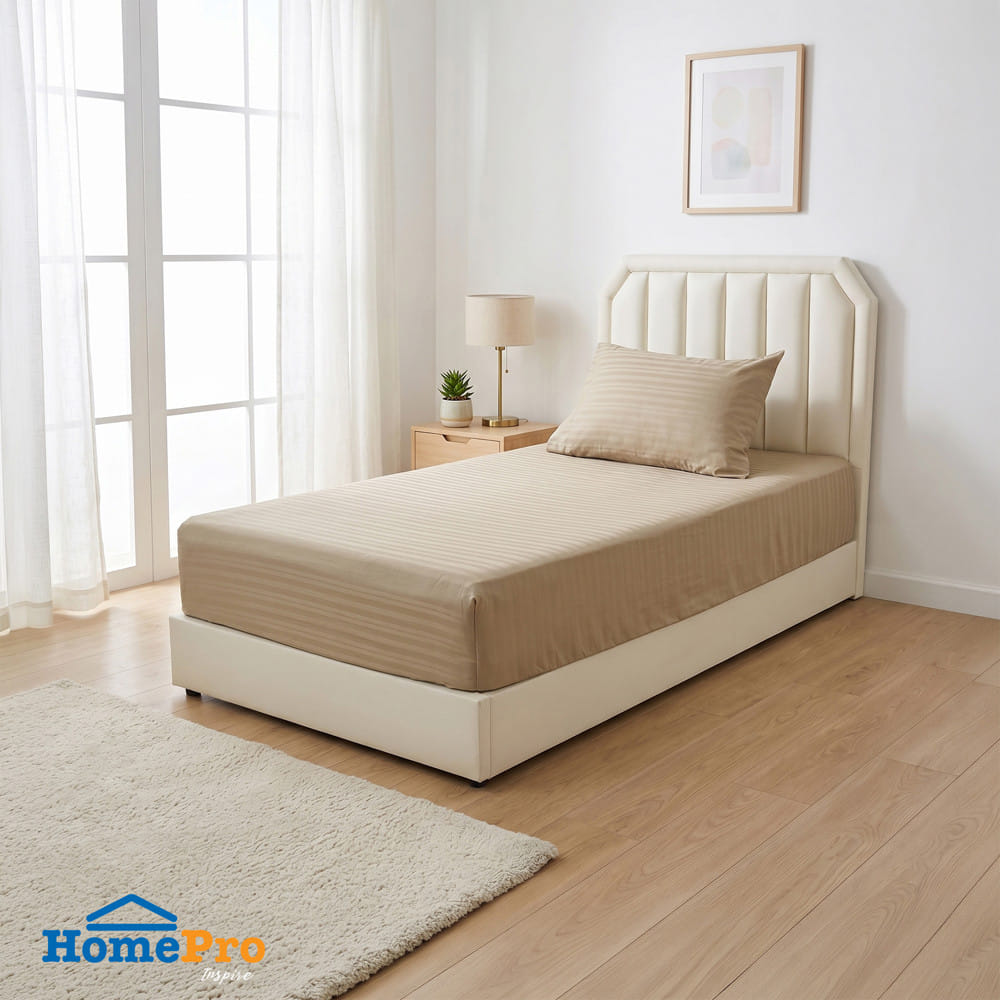 ชุดผ้าปูที่นอน 3.5 ฟุต (ชุด 2 ชิ้น) HOME LIVING STYLE LAMOON สี BROWN