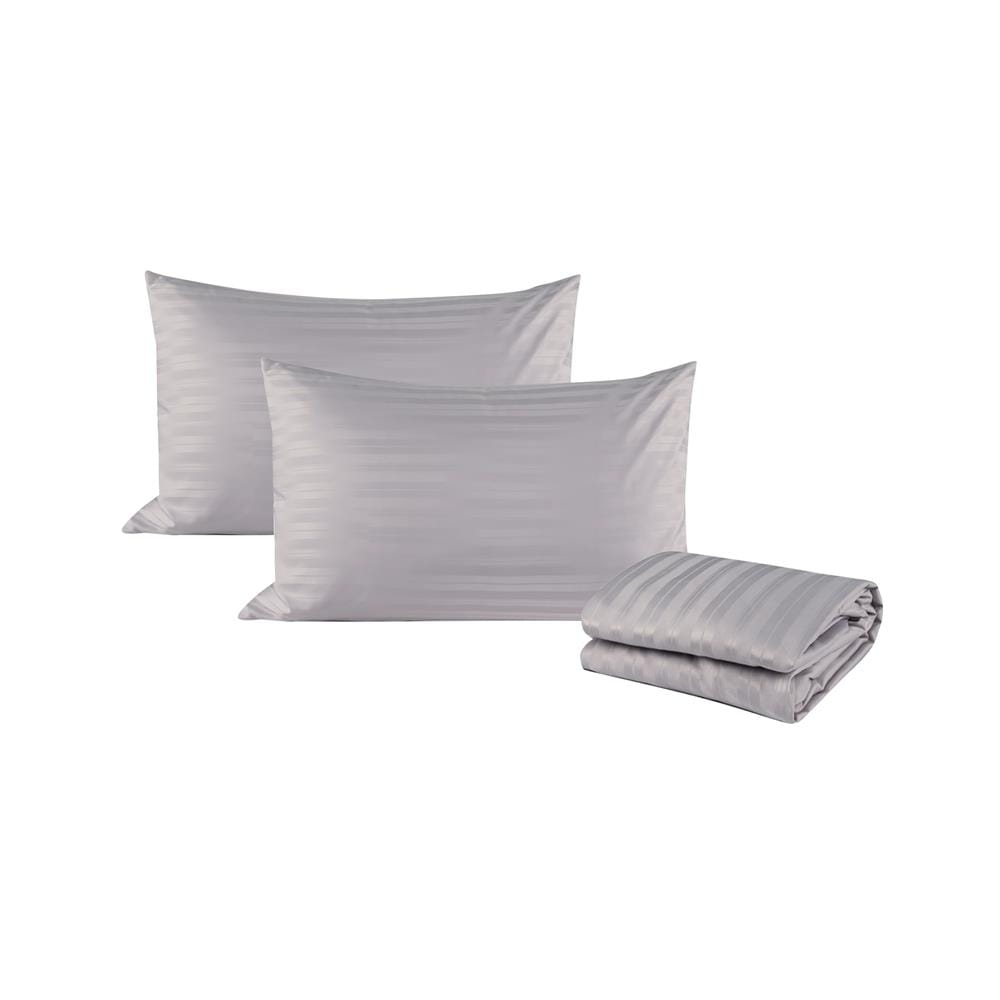 ชุดผ้าปูที่นอน 6 ฟุต (ชุด 3 ชิ้น) HOME LIVING STYLE LAMOON สี GREY