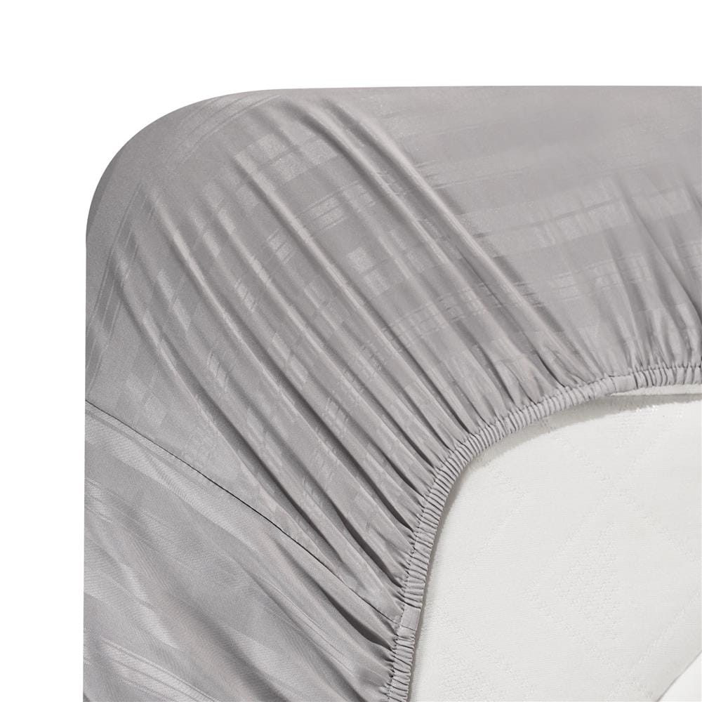 ชุดผ้าปูที่นอน 6 ฟุต (ชุด 3 ชิ้น) HOME LIVING STYLE LAMOON สี GREY
