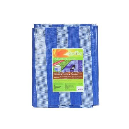 ผ้าใบเกรดหนา SPRING 4x5 ม. สีฟ้า/ขาว_0