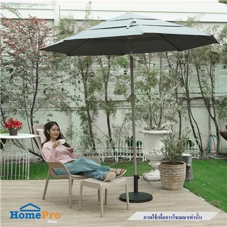 ร่มสนามทรงกลม SPRING VILLA สีเทา_5