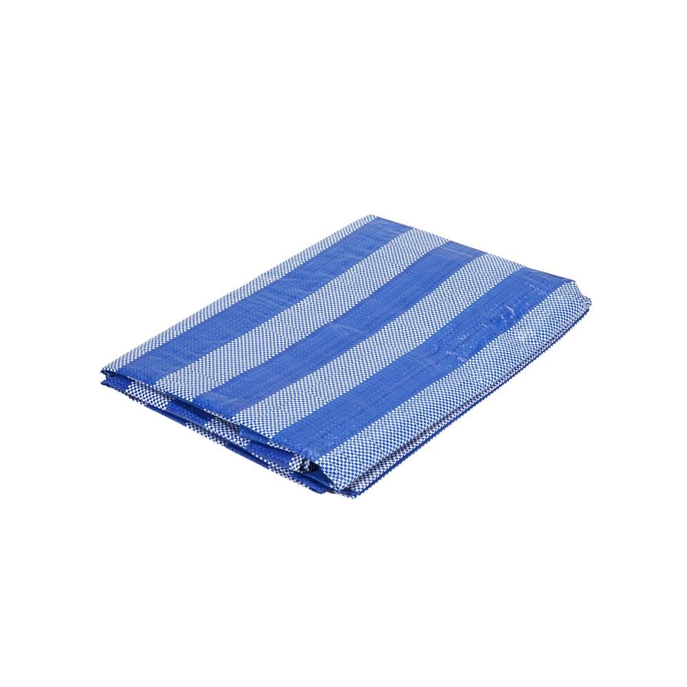 ผ้าใบเกรดหนา SPRING 3x4 ม. สีฟ้า/ขาว