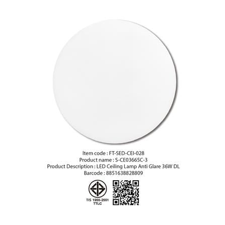 ไฟเพดาน SHINING LED ANTI GLARE 15 นิ้ว 36 วัตต์ DAYLIGHT_6