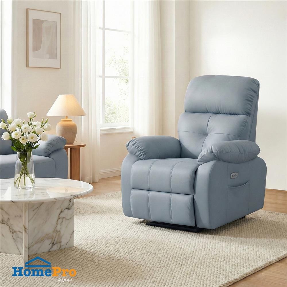 เก้าอี้ปรับนอนไฟฟ้า FURDINI CHARLIE/PET FRIENDLY สีฟ้าอมเทา