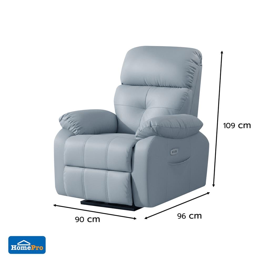 เก้าอี้ปรับนอนไฟฟ้า FURDINI CHARLIE/PET FRIENDLY สีฟ้าอมเทา