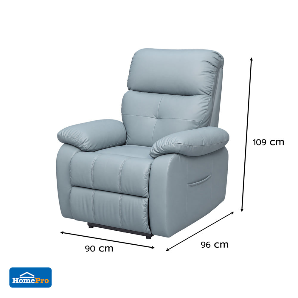 โซฟาปรับนอนไฟฟ้า FURDINI CHARLIE/PET FRIENDLY สีฟ้าอมเทา