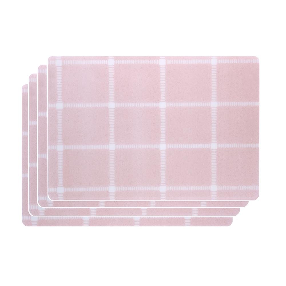 แผ่นรองจาน PVC SRITHAI PINK TABLE (แพ็ก 4 ชิ้น)