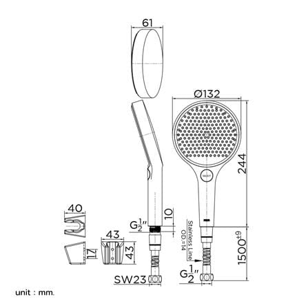 ชุดฝักบัวสายอ่อน 3 ระดับ KARAT FAUCET KS-15-233-50_4