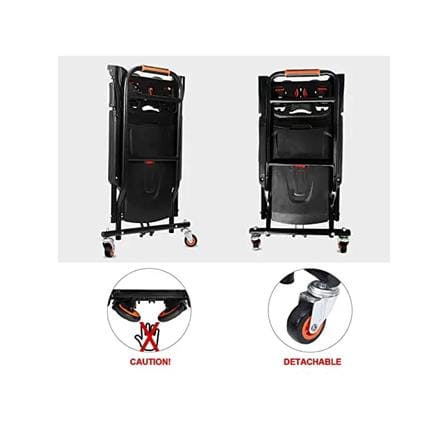 รถเข็นอเนกประสงค์พับได้ 4 ล้อ BARCO FOCA-001-BLK 200 กก. สีดำ_4