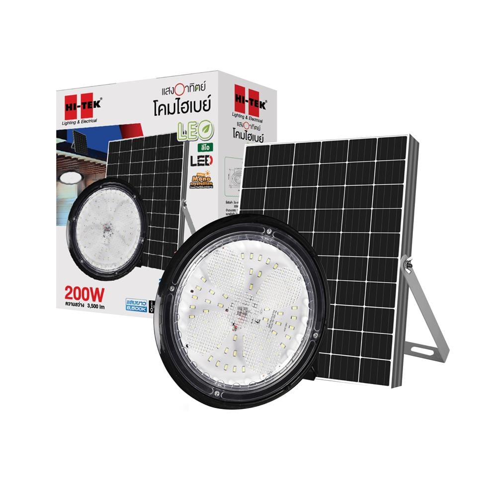 ไฟช่อภายนอก SOLAR HI-TEK LEO 200 วัตต์ DAYLIGHT สีดำ