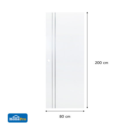 ประตูภายใน UPVC เจาะรูลูกบิด AZLE AZ 1-WH 80x200 ซม. สีขาว_4